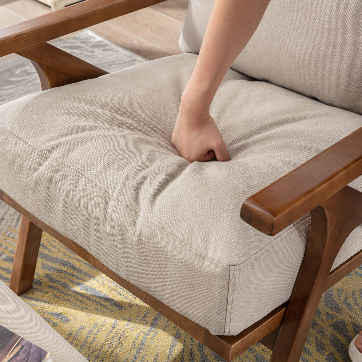 Charles Leather Lounge Armchair
