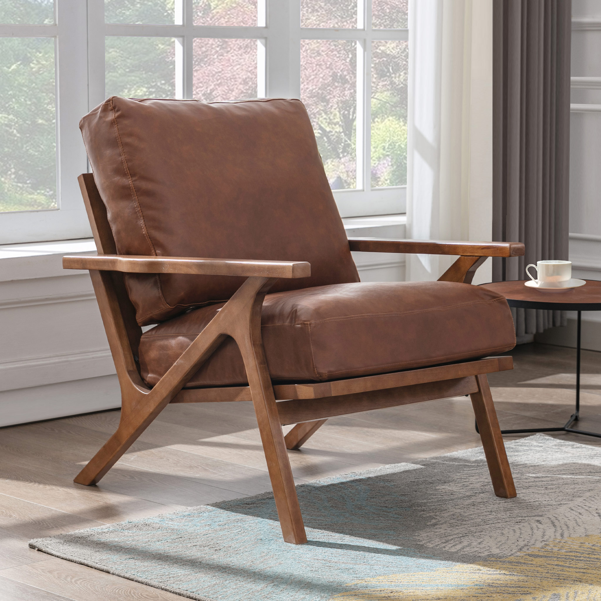 トラックファニチャー　FURROWED-LEATHER ARM CHAIR FURROWED-LEATHER ARM CHAIR TRUCK | FURNITURE Leather Chair FRAME