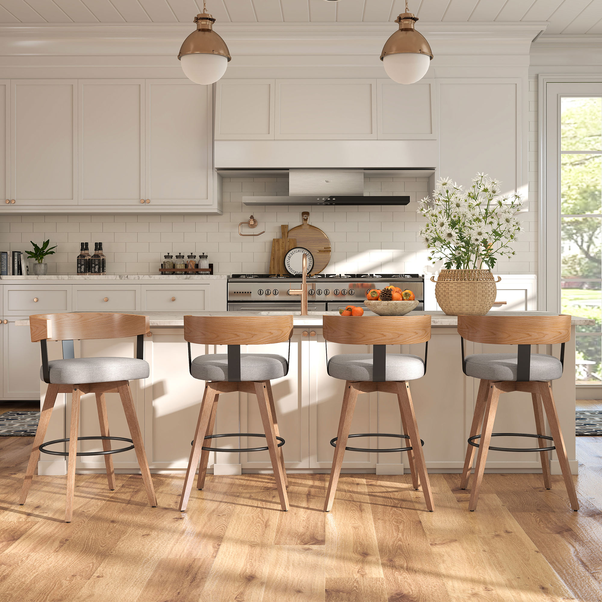 Casey Swivel Counter Stools (Set of 2)