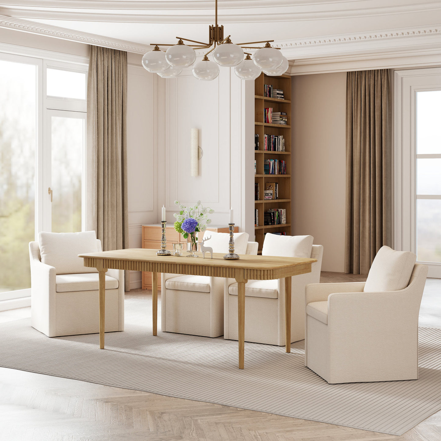 James 63'' Rectangular Dining Table Set