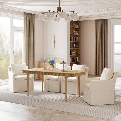 James 63'' Rectangular Dining Table Set