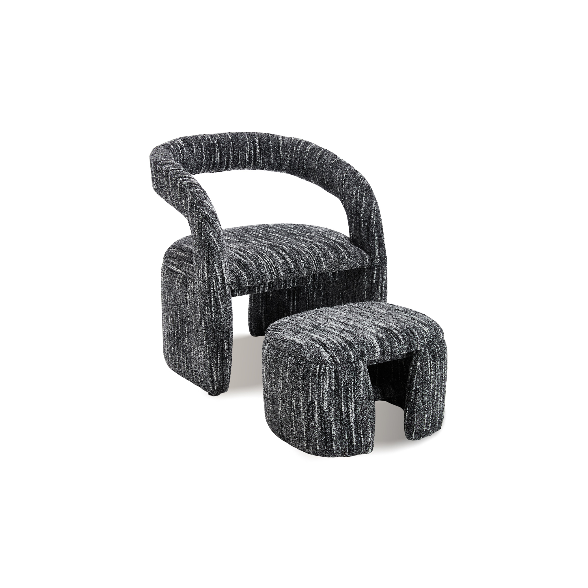 Eva Accent Chair with Ottoman