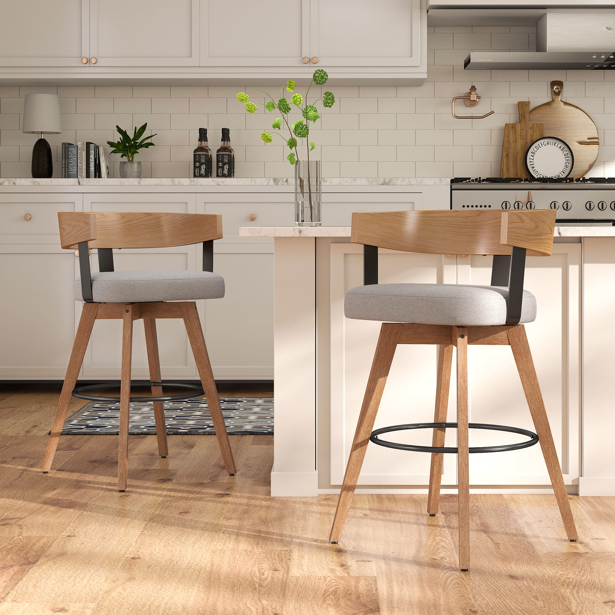 Casey Swivel Counter Stools (Set of 2)