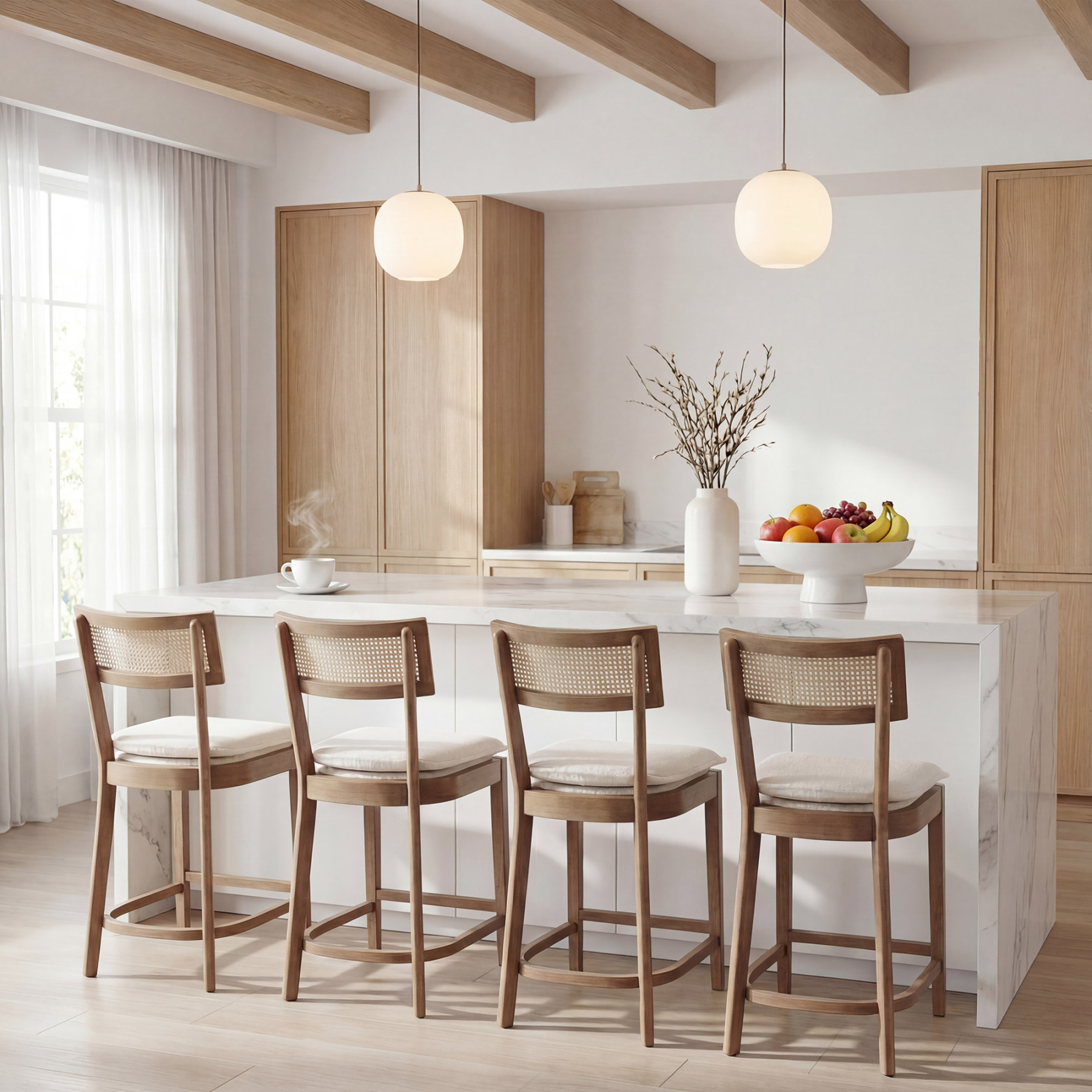 Walter Cane Counter & Bar Stools (Set of 2)