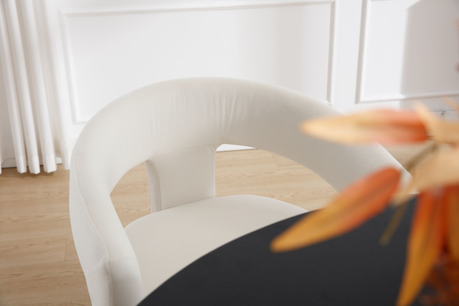 Modern Dining Room with Curved Chairs
