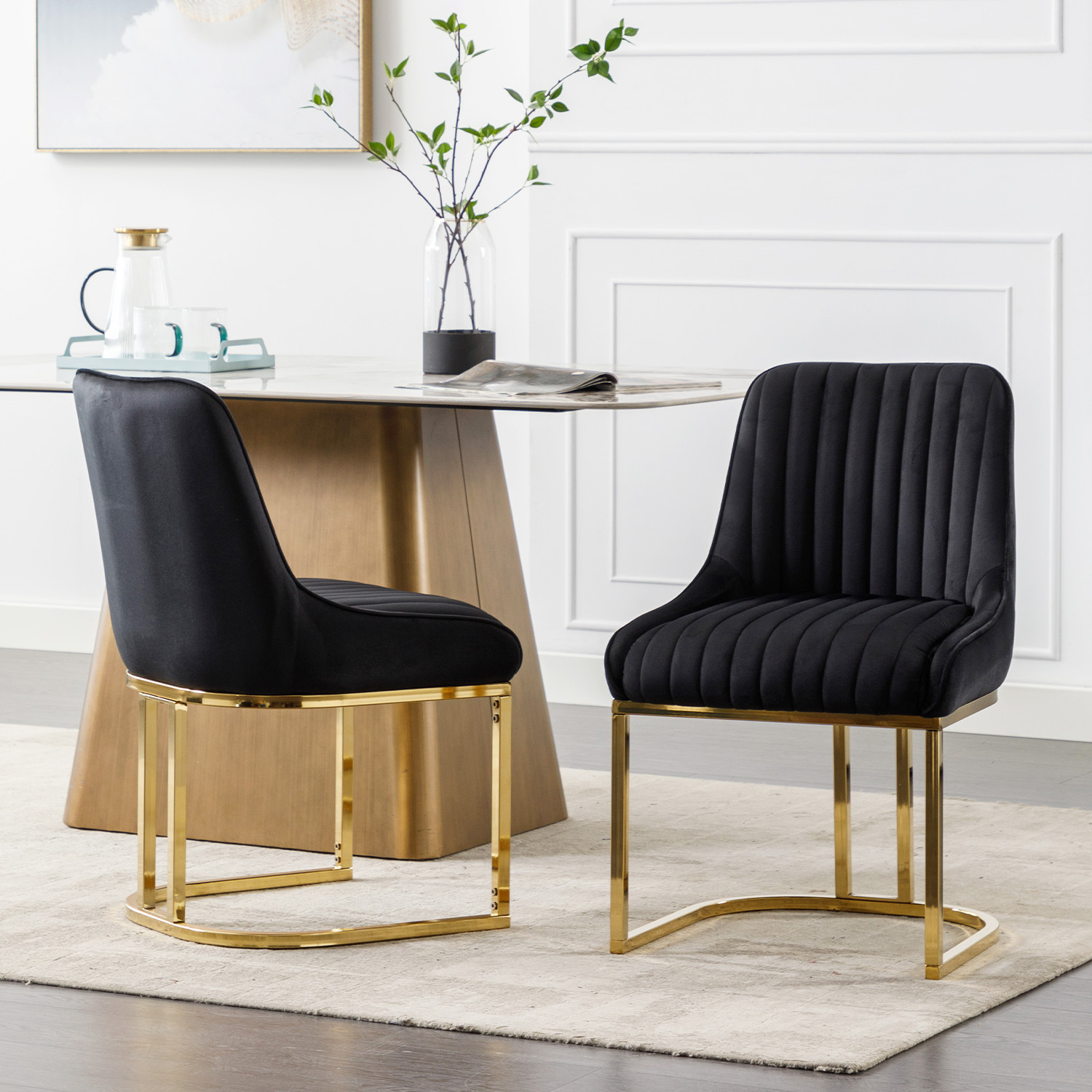 Spencer Velvet Dining Chairs (Set of 2)