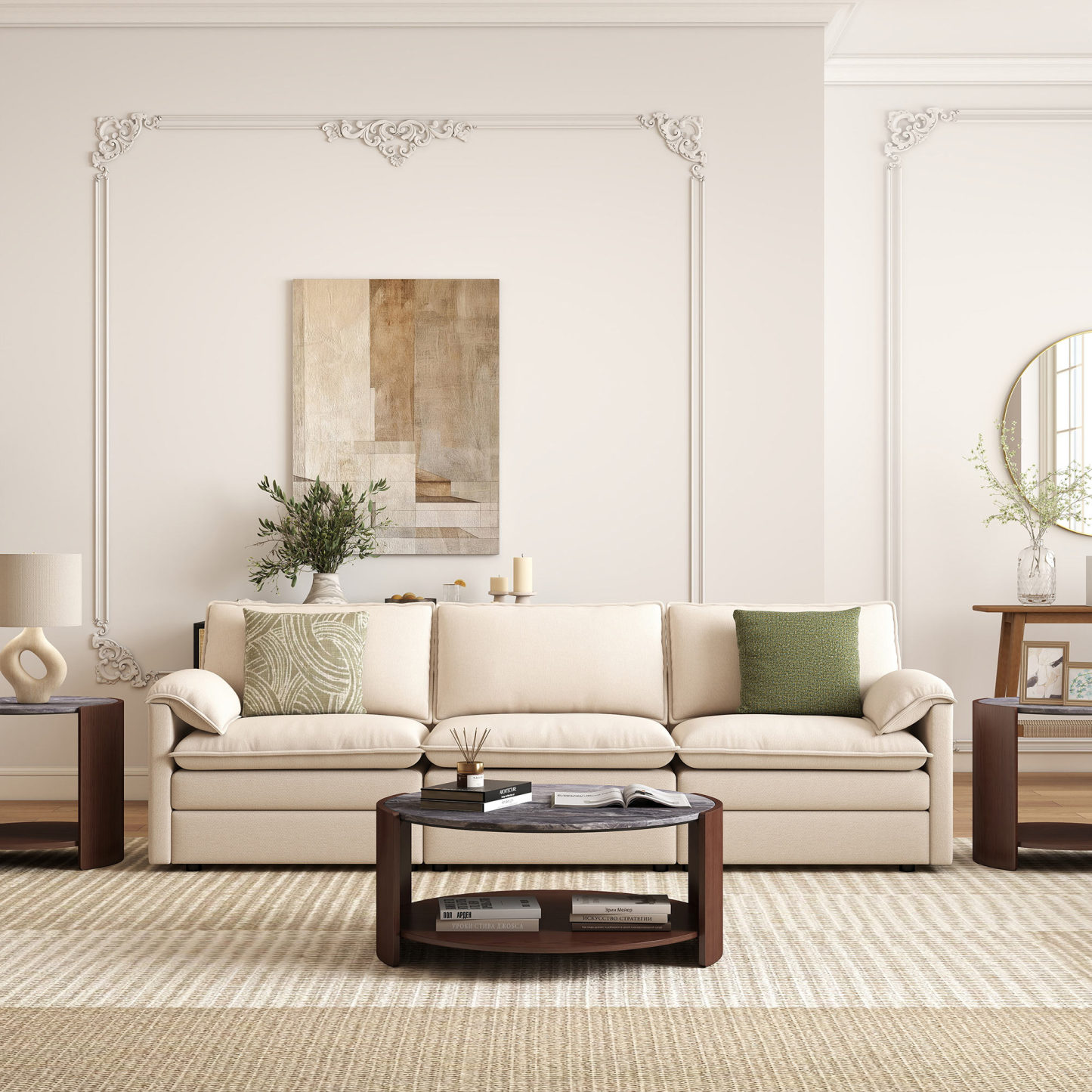 Gia Cultured Marble Coffee Table