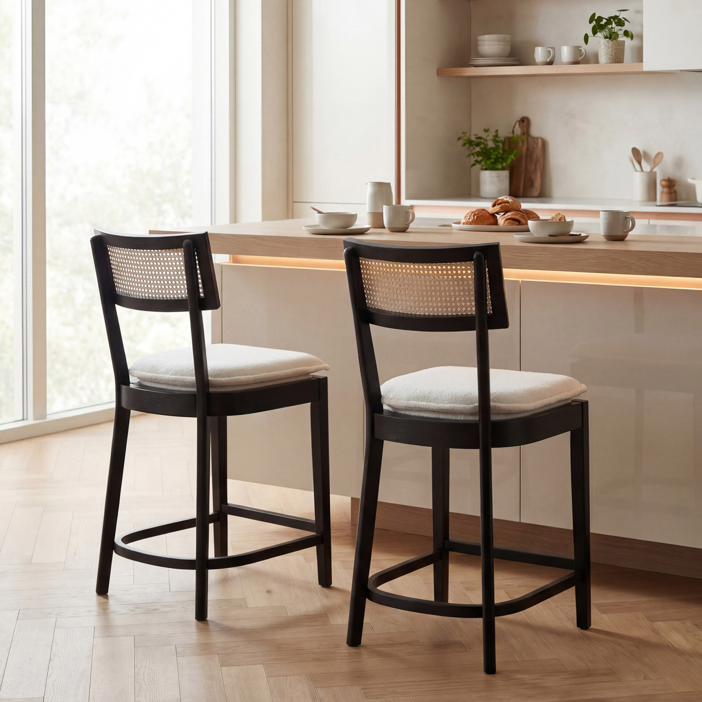 Walter Cane Counter & Bar Stools (Set of 2)