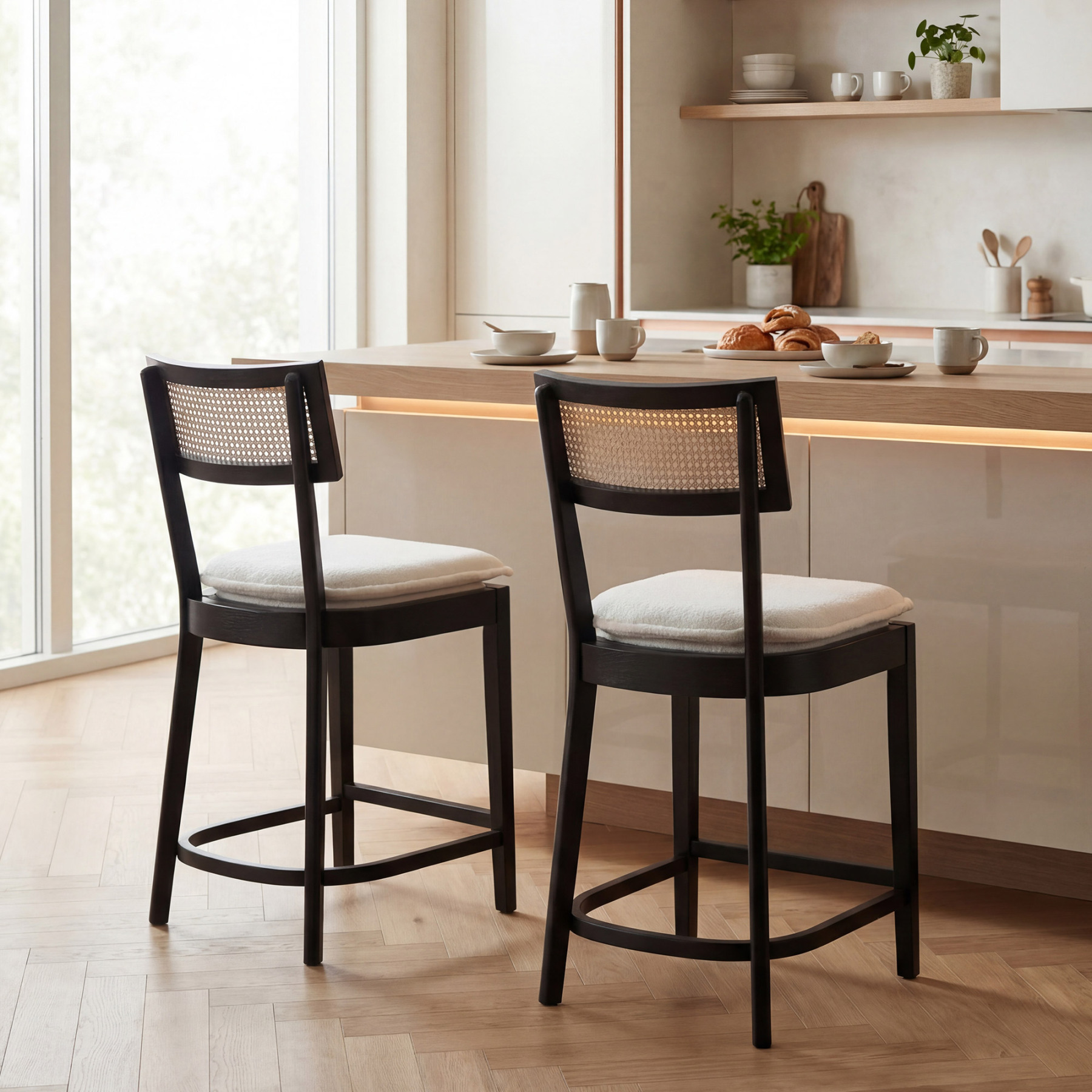 Walter Cane Counter & Bar Stools (Set of 2)