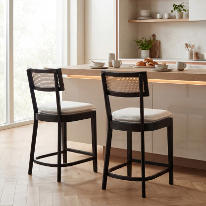Walter Cane Counter & Bar Stools (Set of 2)