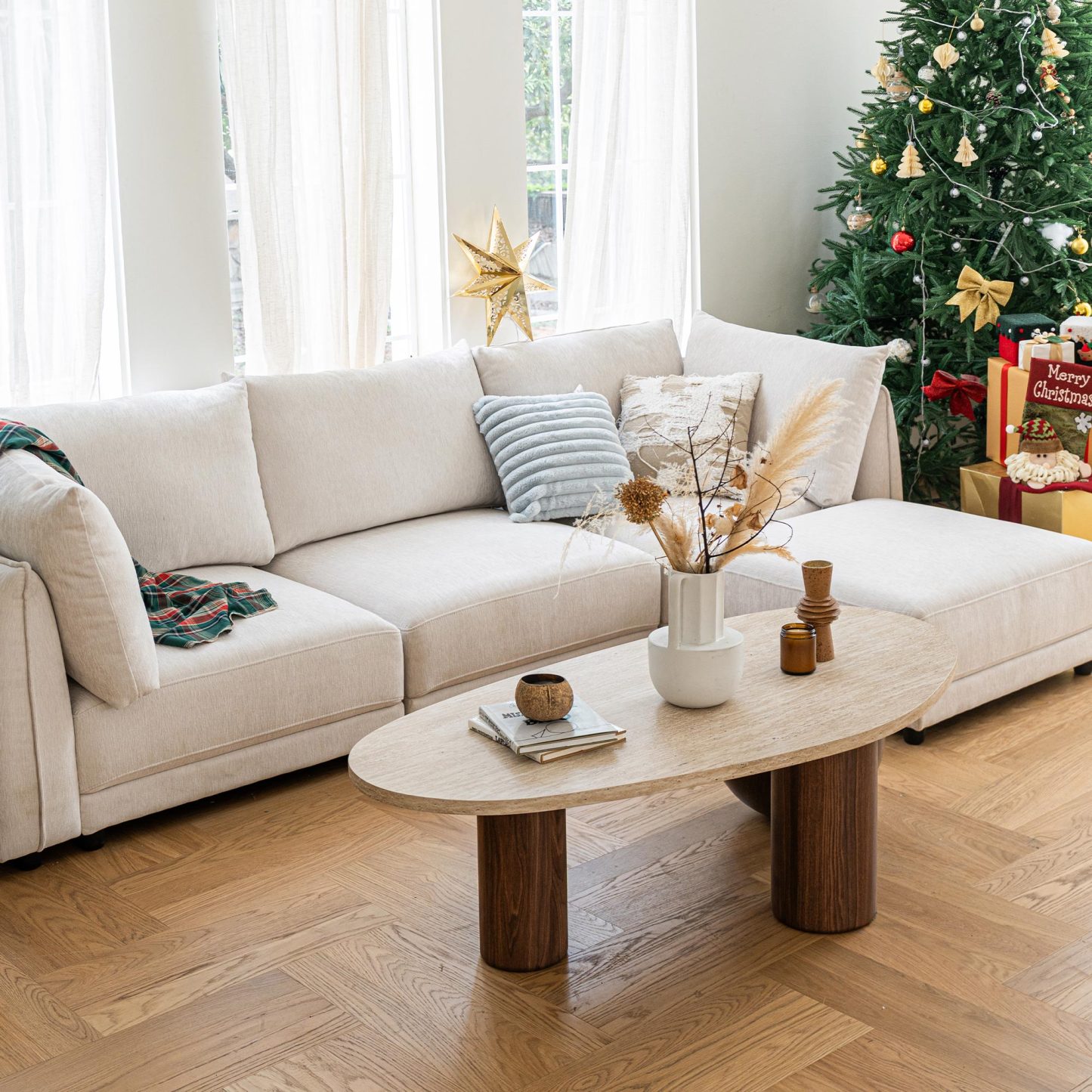 Leen Sectional Sofa - Modern White Sofa