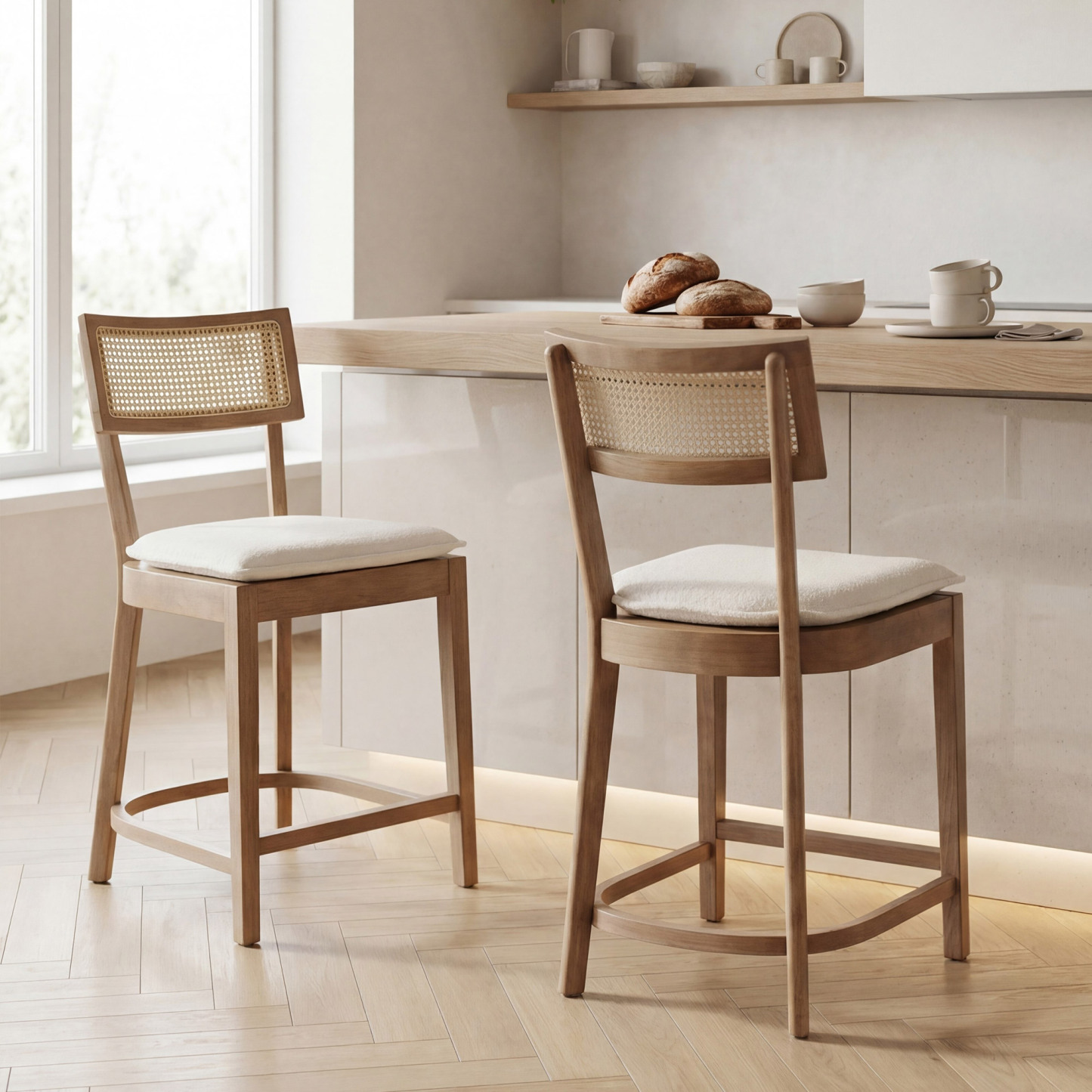 Walter Cane Counter & Bar Stools (Set of 2)