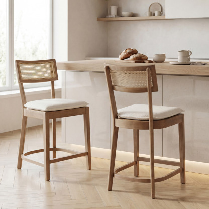 Walter Cane Counter & Bar Stools (Set of 2)