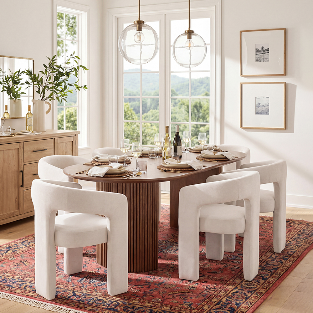 Payson Dining Table With Dove Chairs Set