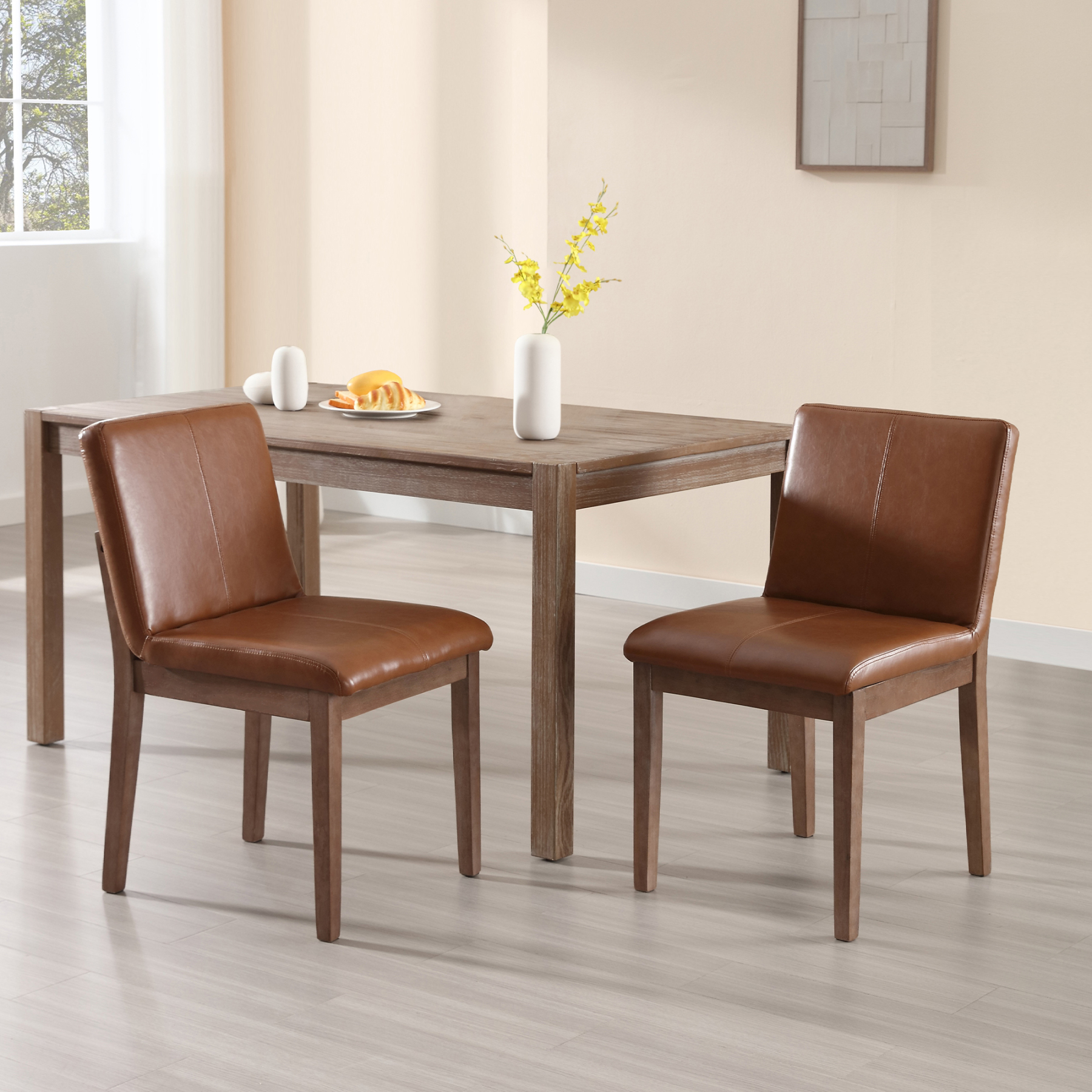 Nath Chairs Dining Set with Wood Modern Home Furniture