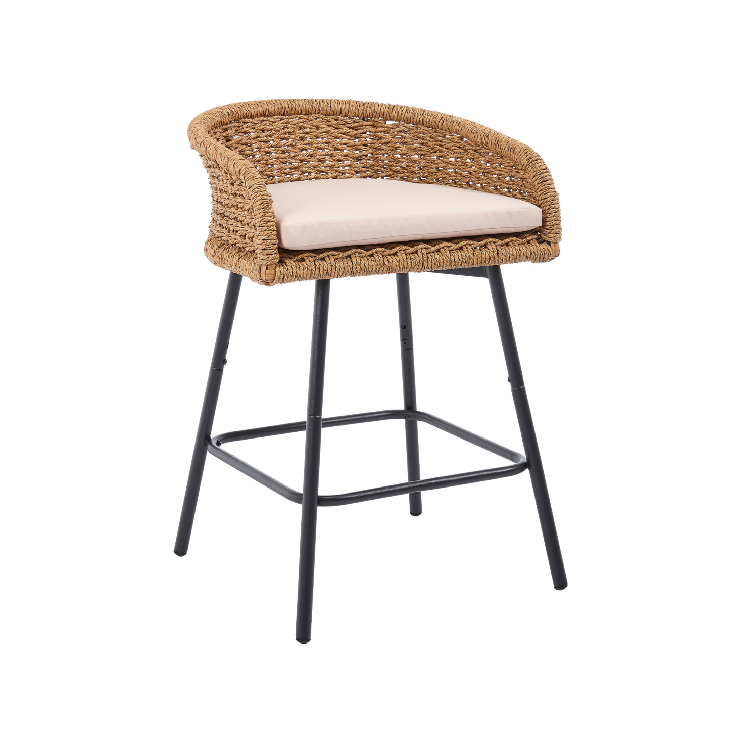 Neil Outdoor Cane Bar Stools (Set of 2)