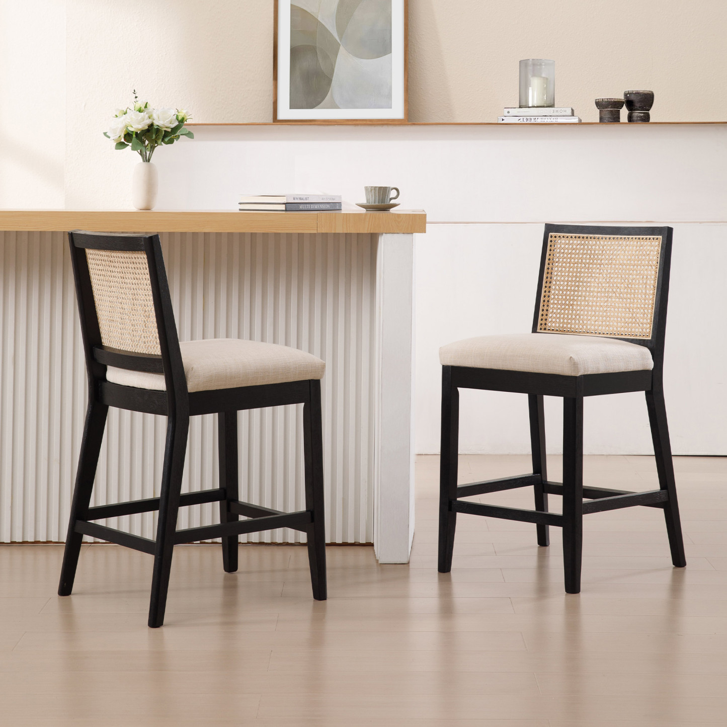 Weston Cane Bar Stools (Set of 2)