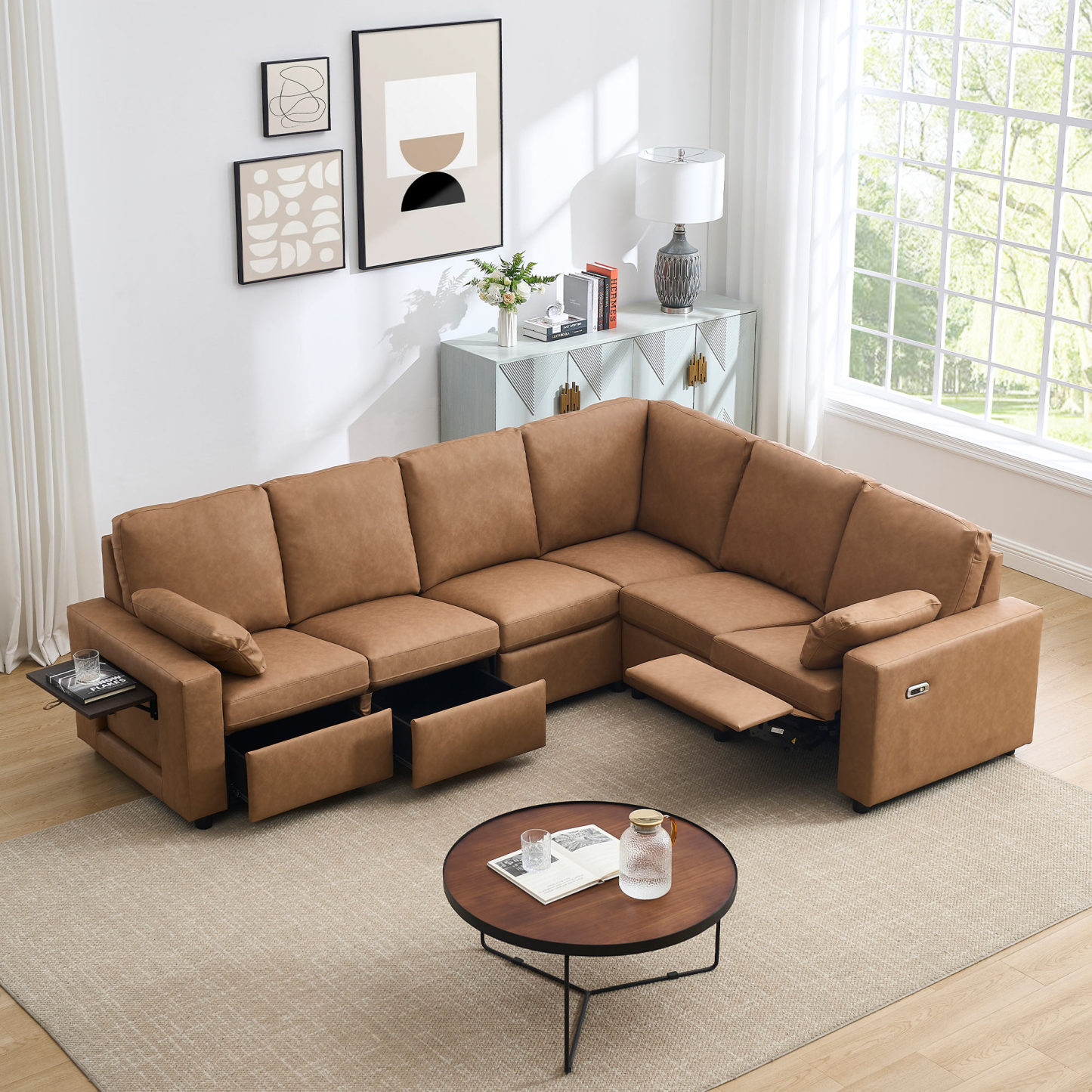 Levi Reclining Sectional Sofa With Storage