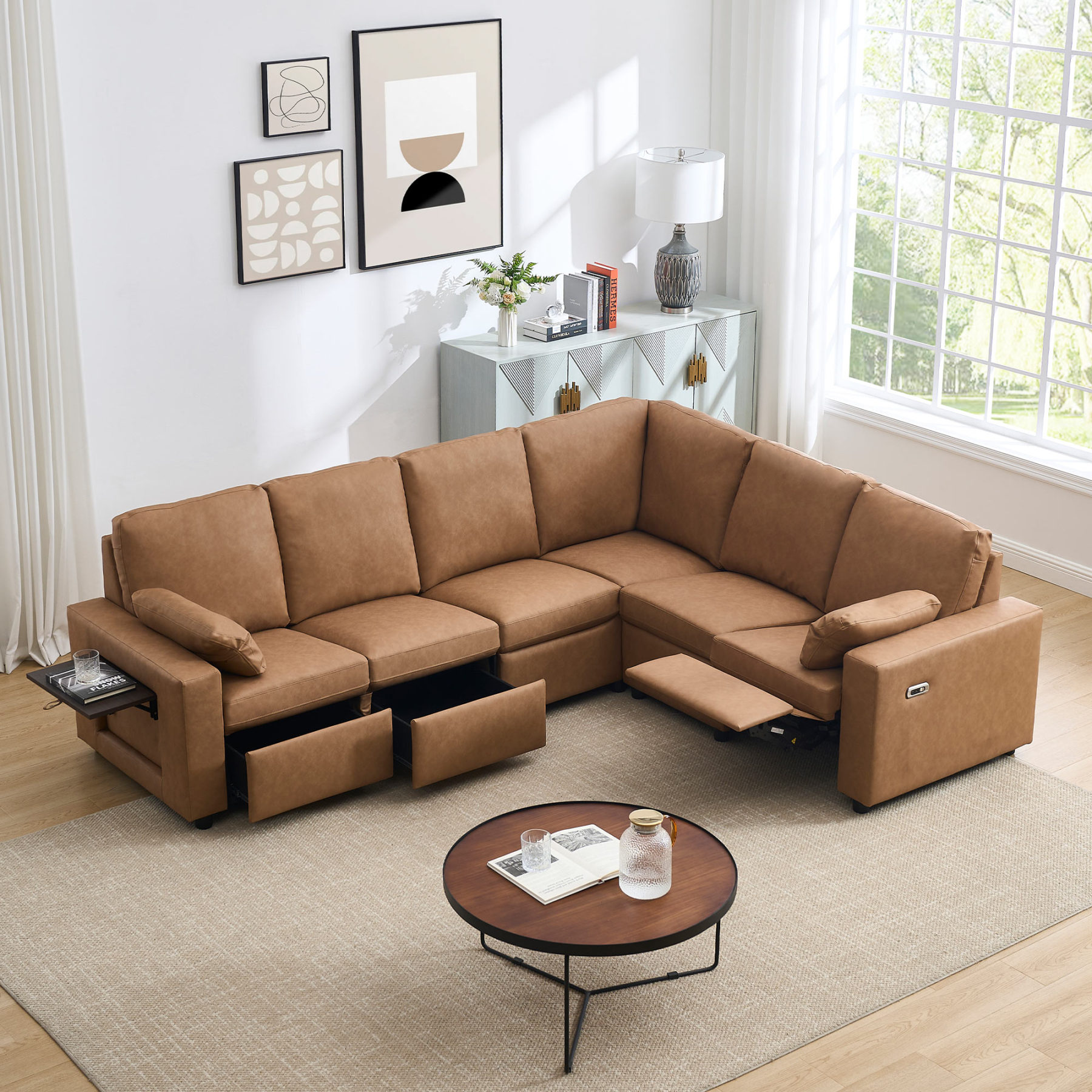 Levi Reclining Sectional Sofa With Storage