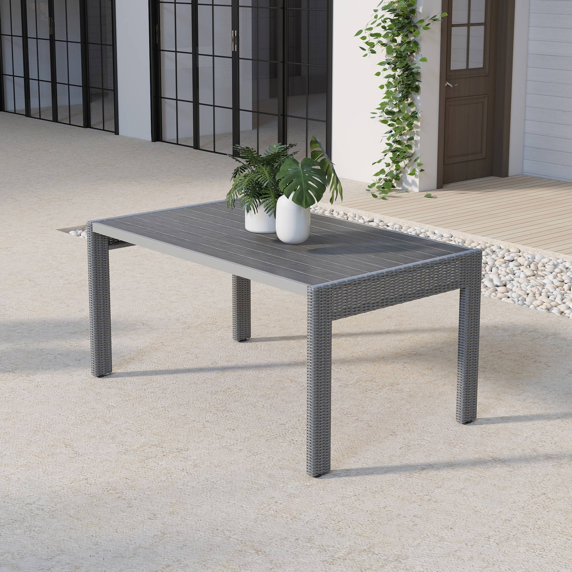 Relen Outdoor Dining Set, - Daya Lane