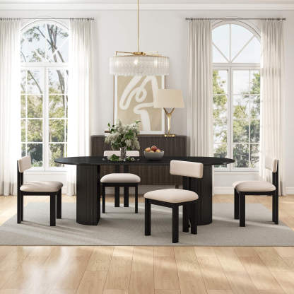 Mateo Oval Dining Table With Payson Chairs Set