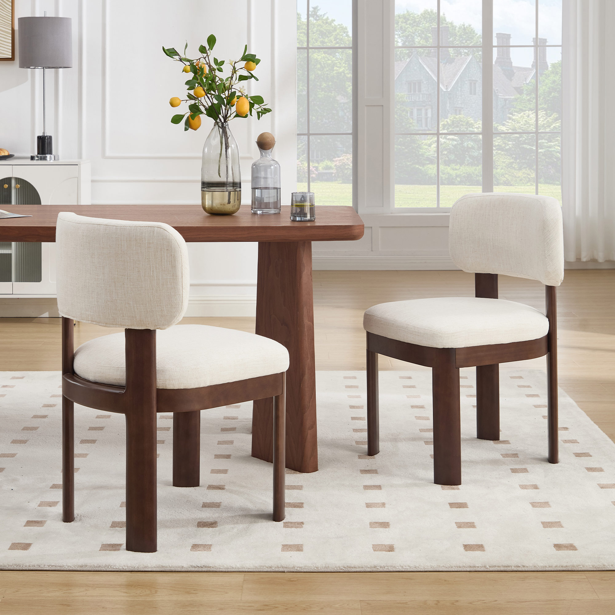 [Resale]Maira Mid Century Modern Wood Dining Chairs (Set of 2)