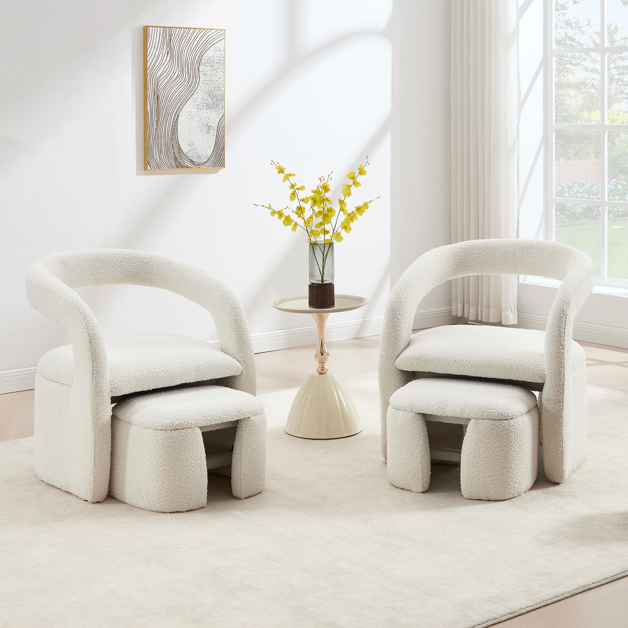 Eva Accent Chair with Ottoman
