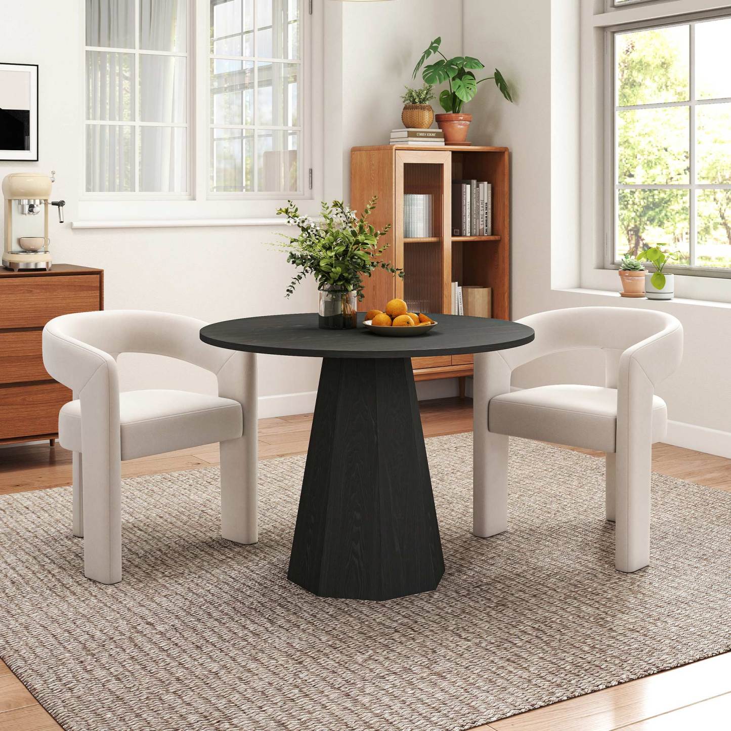 Clark 39" Round Dining Table Set for 4