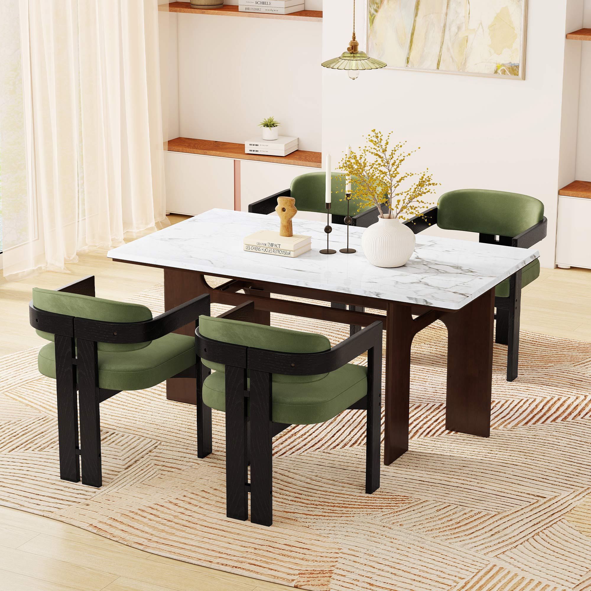 Alex Rectangle Dining Table 63'' – DAYALANE