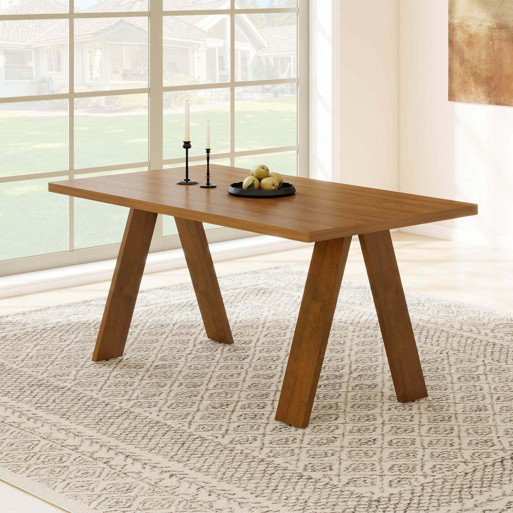 Cross Dining Table Set For 4-6