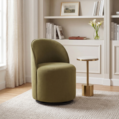 Ryan Modern Upholstered Swivel Dining Chair