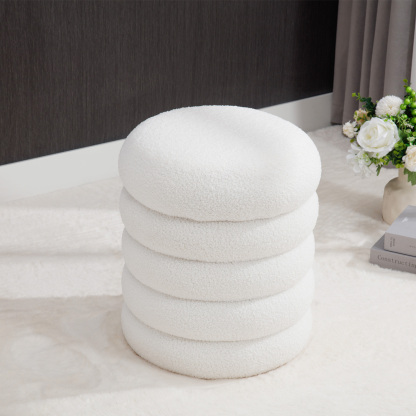Teddy 15'' Round Storage Ottoman Bench