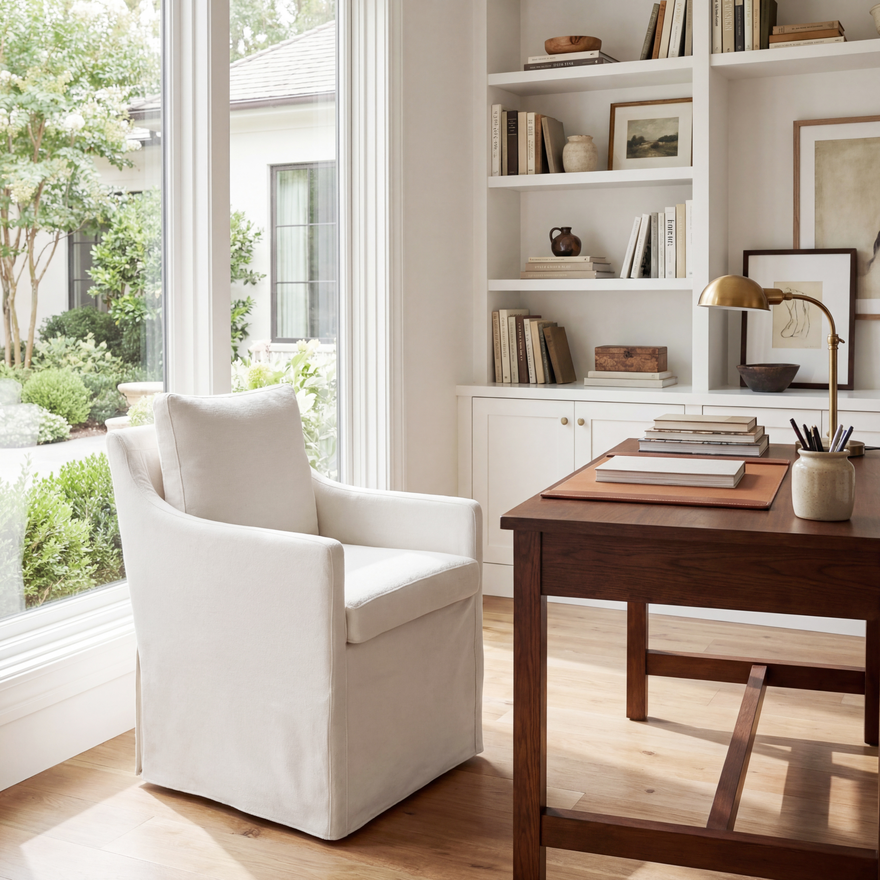 Hank Modern Upholstered Dining Chairs with Arms