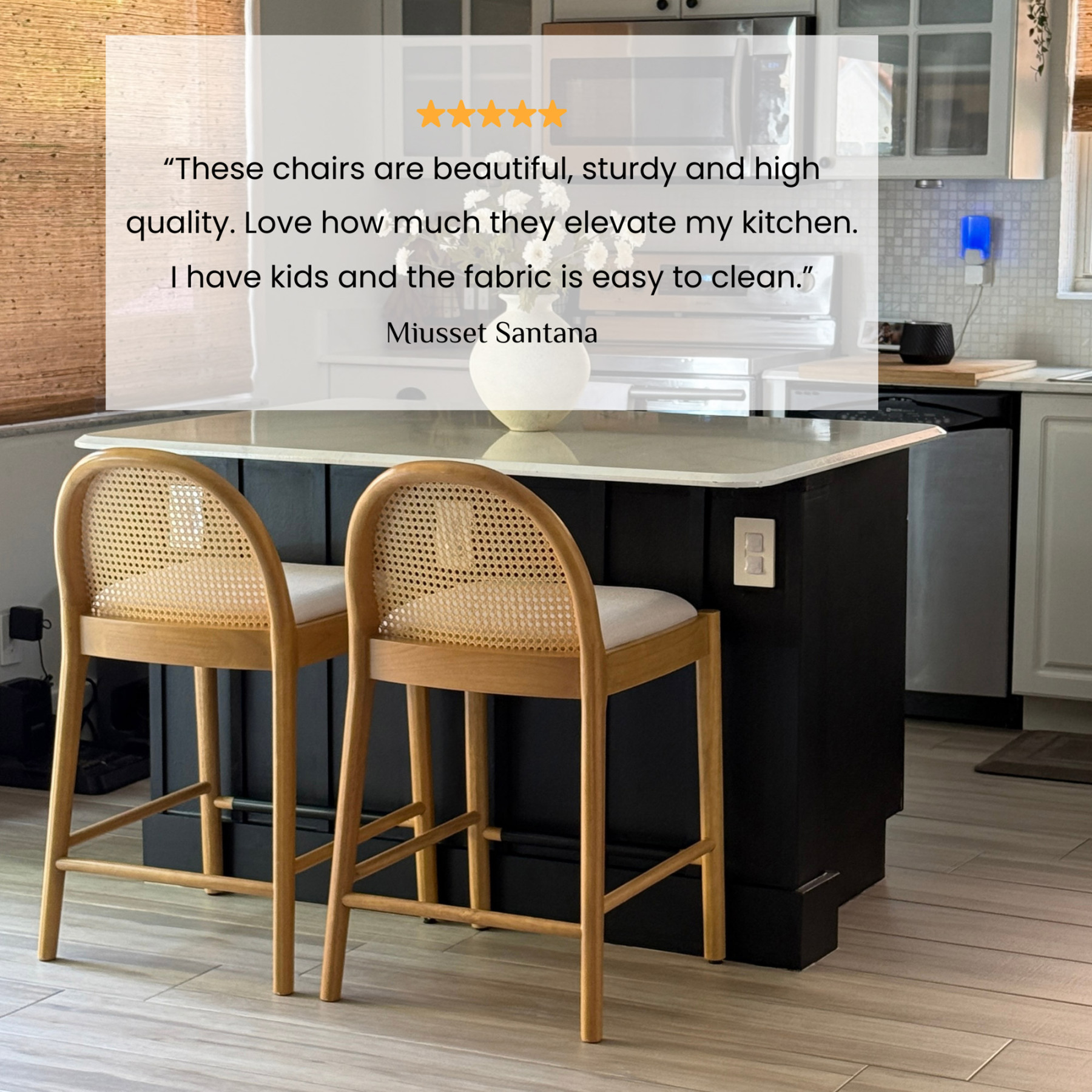 Salem Rattan Bar Stools (Set of 2)