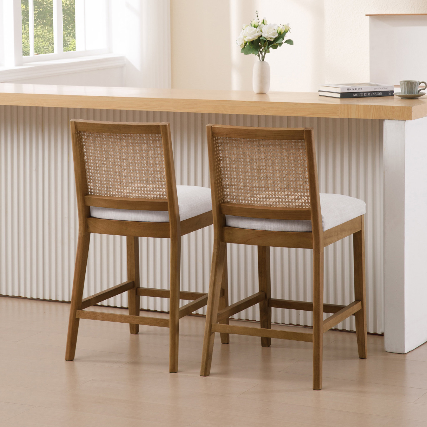 Weston Cane Bar Stools (Set of 2)