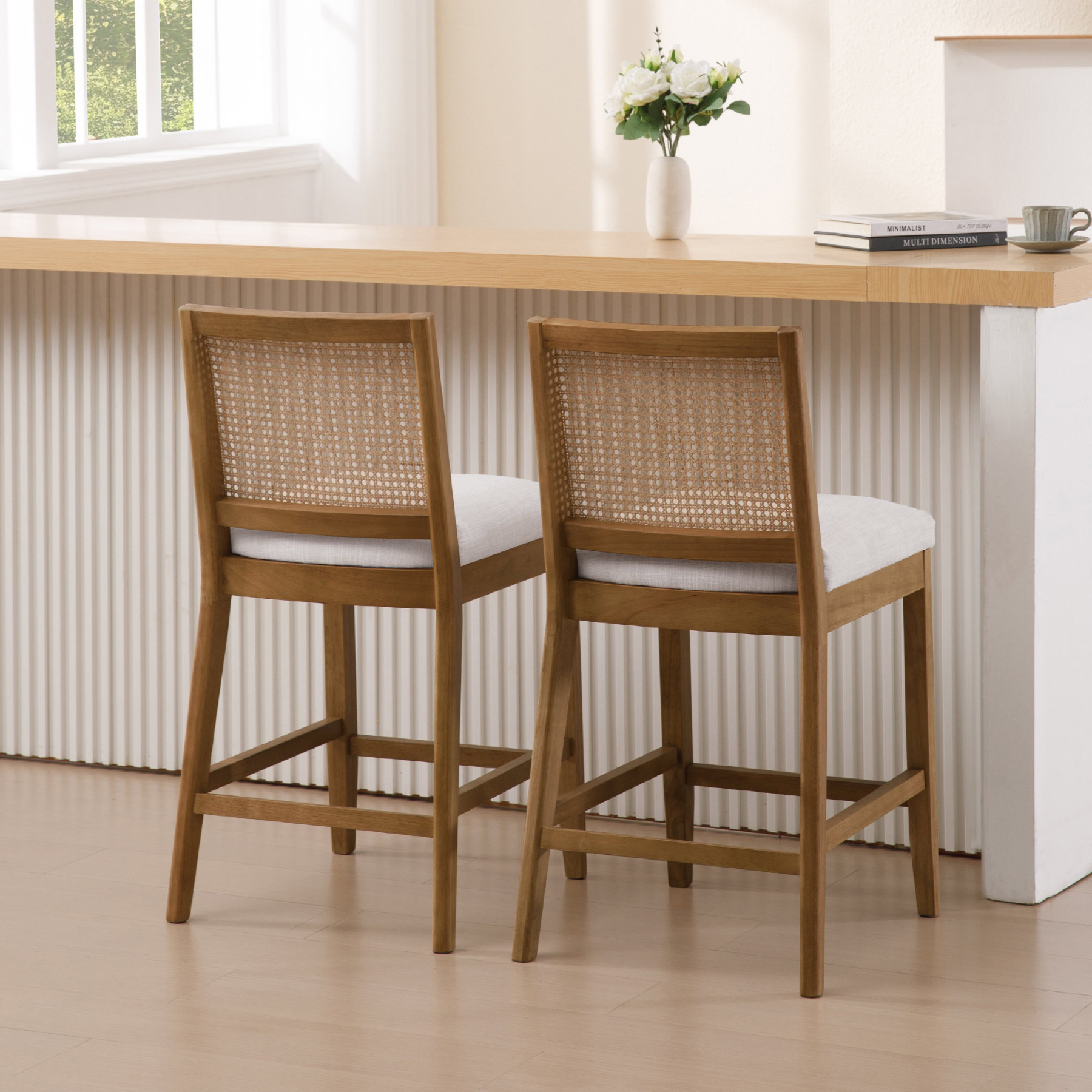 Weston Cane Bar Stools (Set of 2)