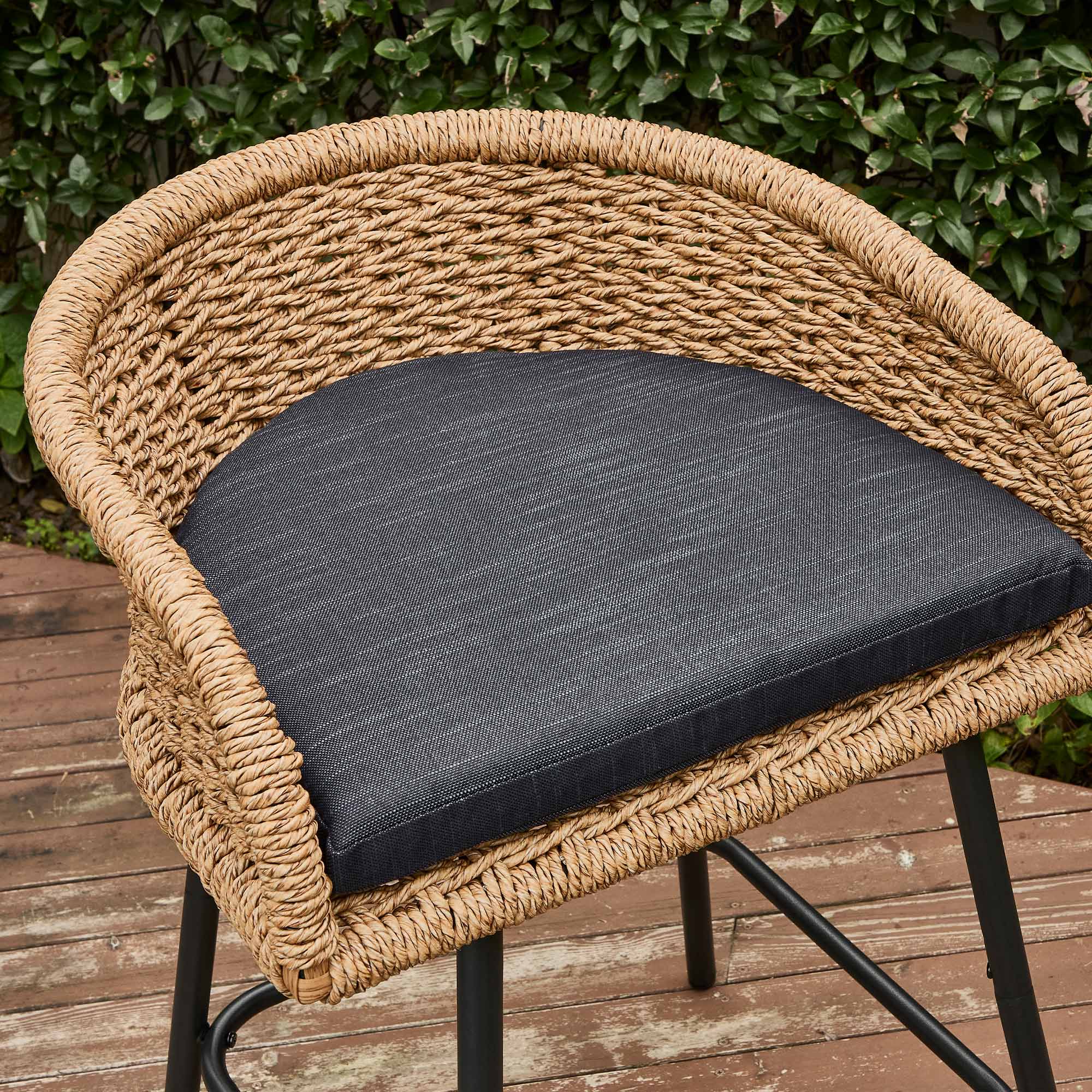 Neil Outdoor Cane Bar Stools (Set of 2)