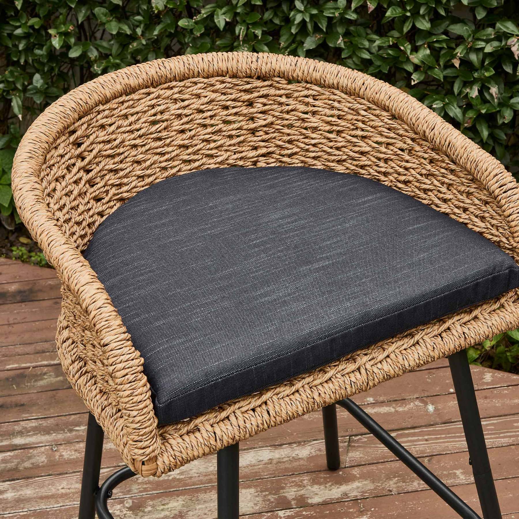 Neil Outdoor Cane Bar Stools (Set of 2)