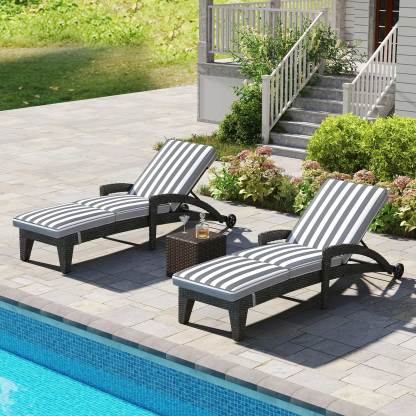Brich Outdoor Chaise Lounge (Set of 2)