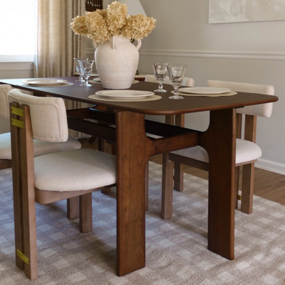 Leon 63'' Wooden Dining Table Set