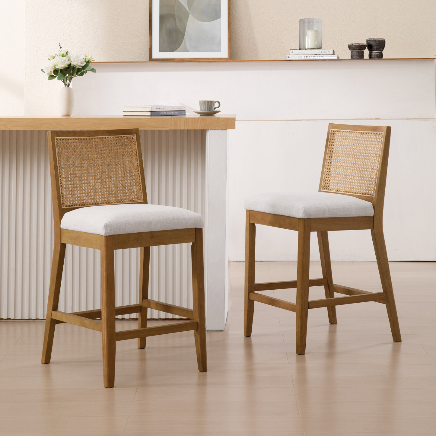 Weston Cane Bar Stools (Set of 2)