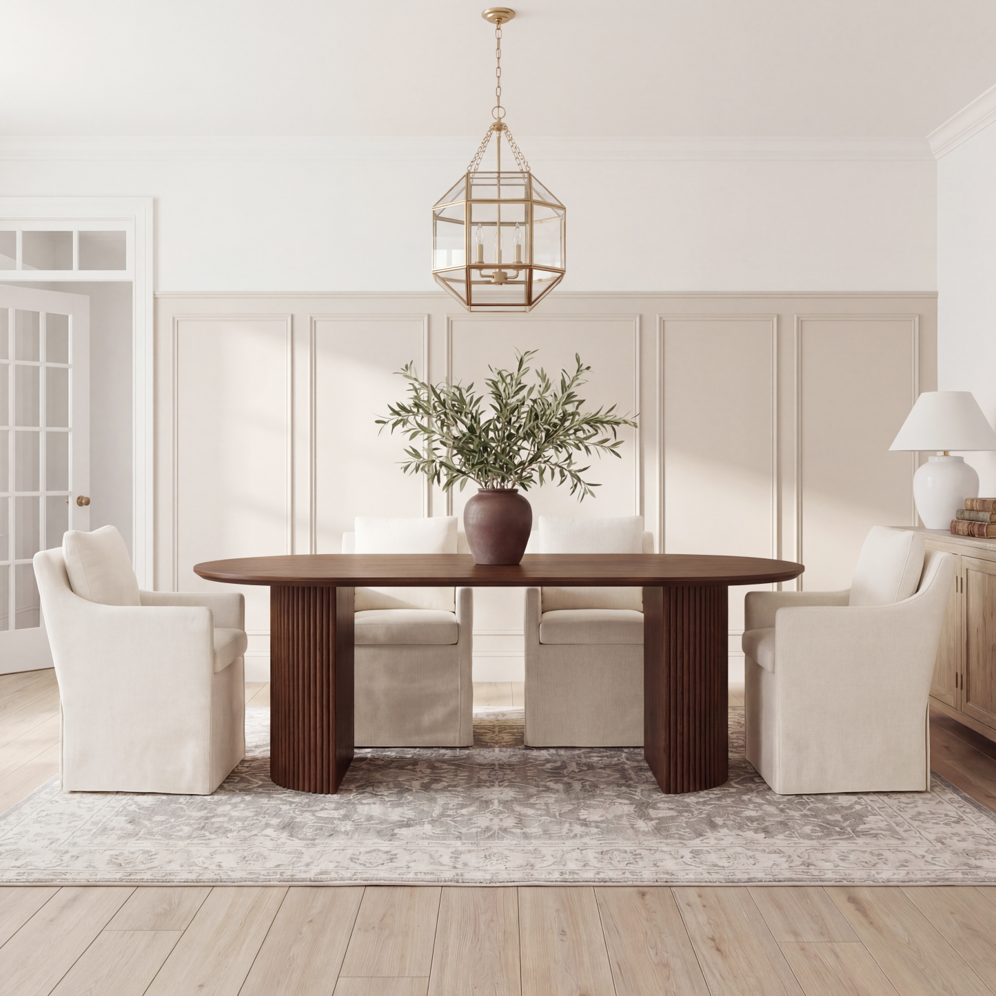 Hank Modern Upholstered Dining Chairs with Arms