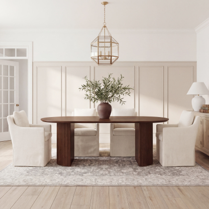 Hank Modern Upholstered Dining Chairs with Arms