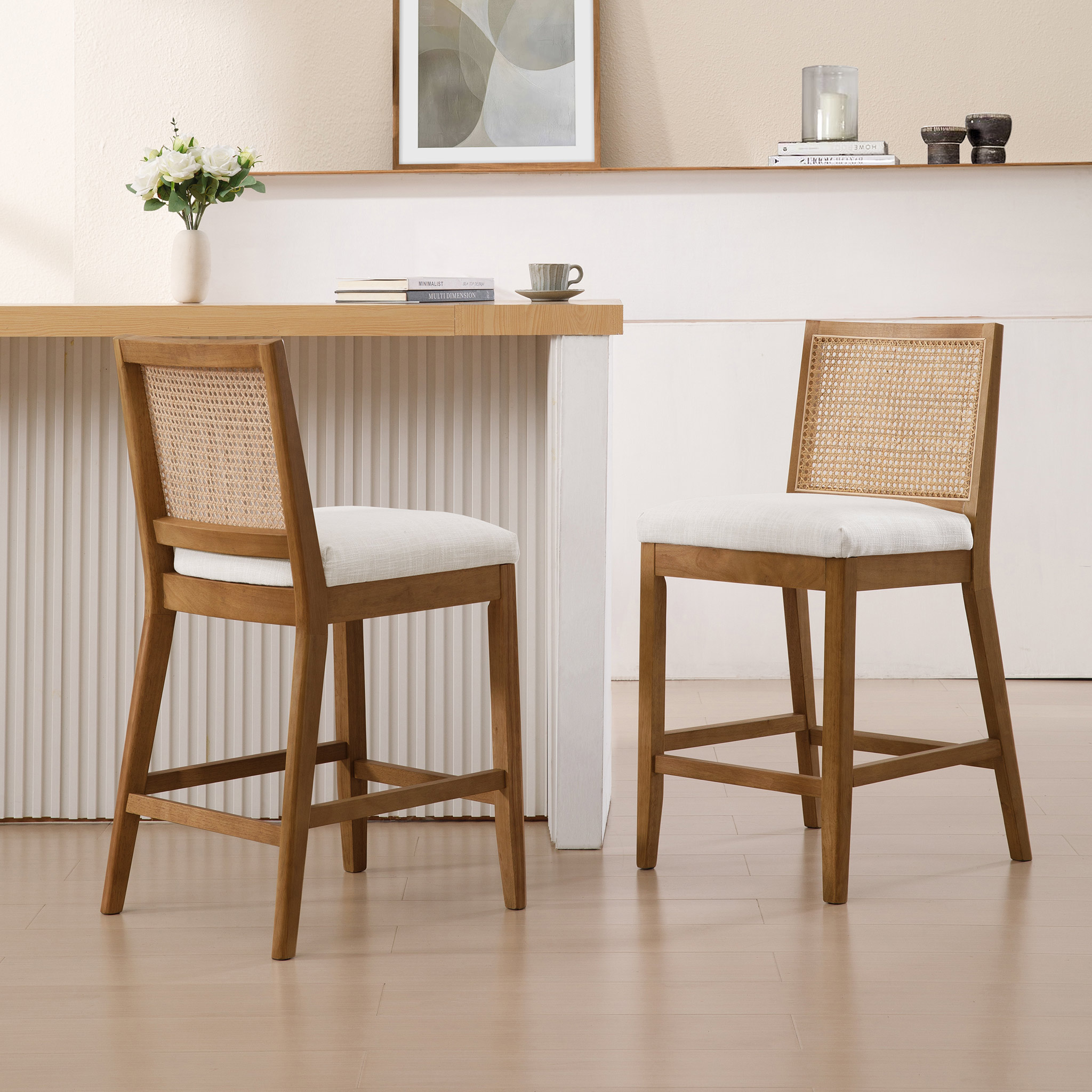 Weston Cane Bar Stools (Set of 2)