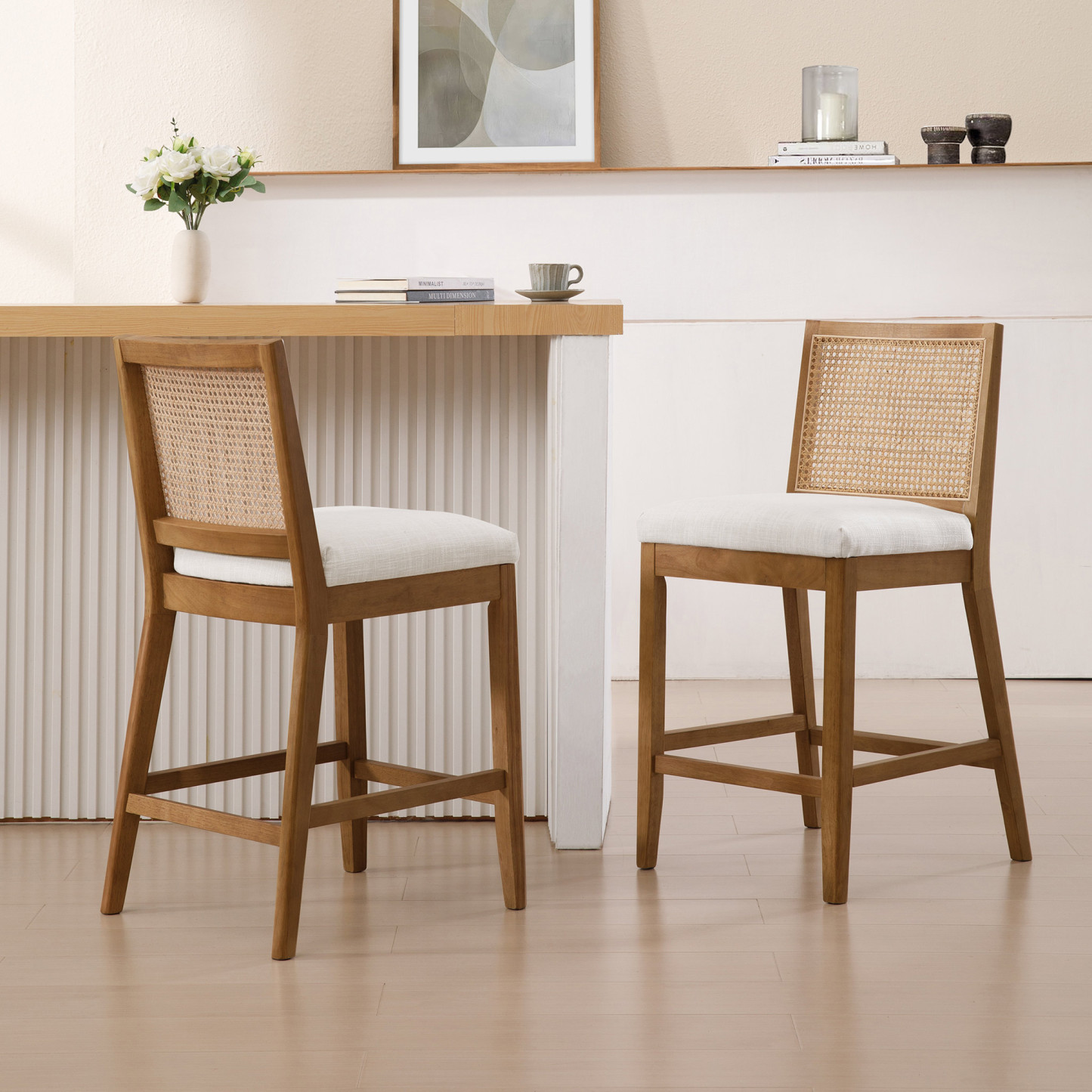 Weston Cane Bar Stools (Set of 2)