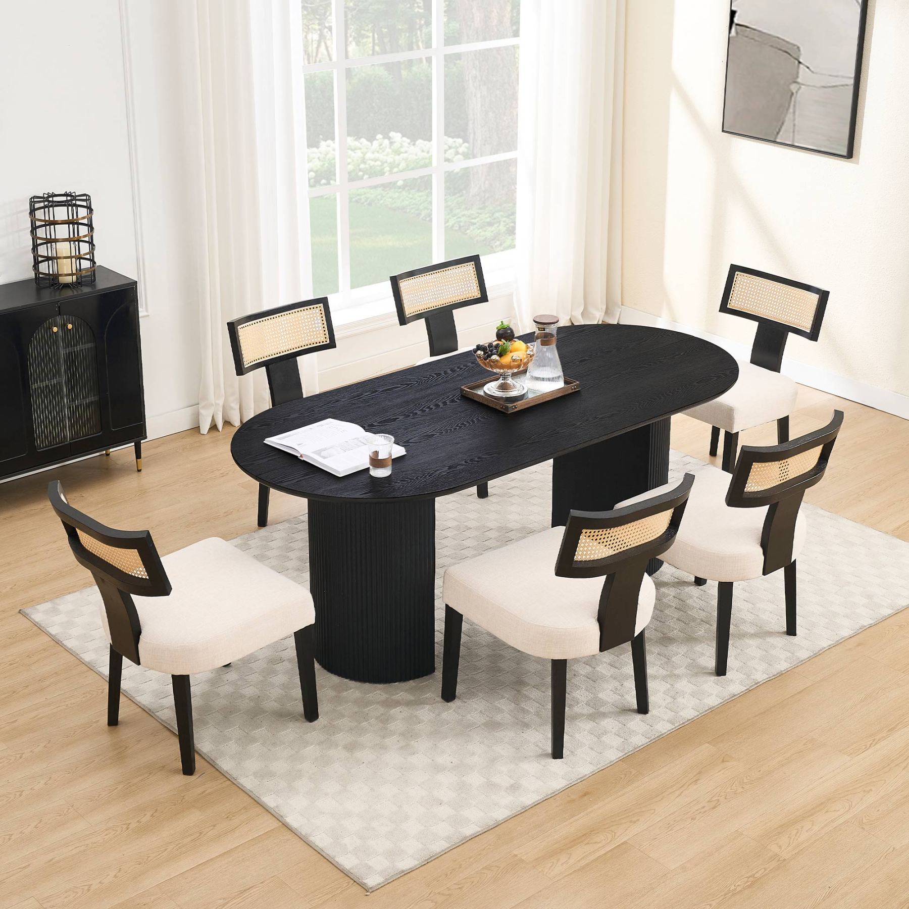 Mateo Oval Dining Table With Payson Chairs Set