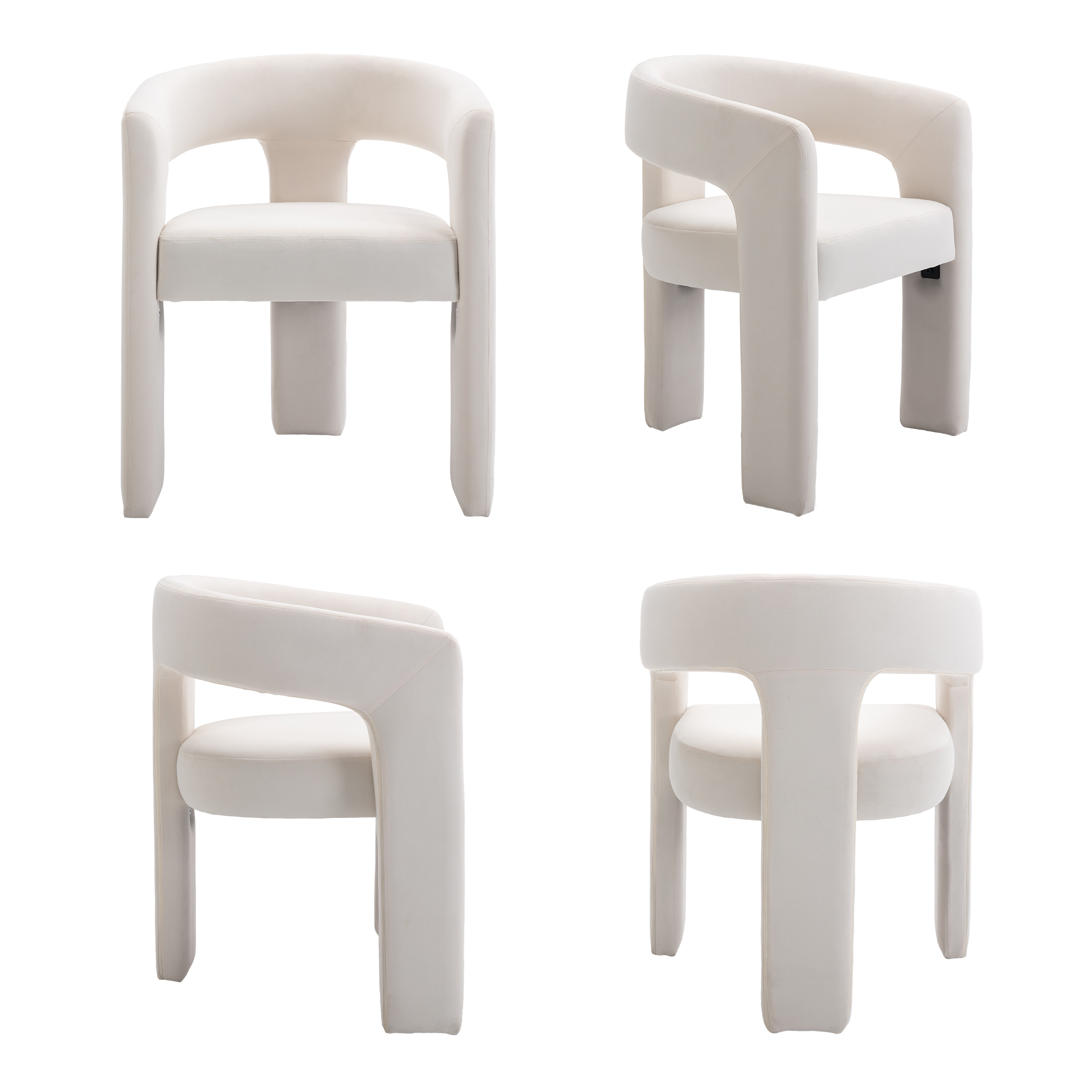 Clark 39" Round Dining Table Set for 4