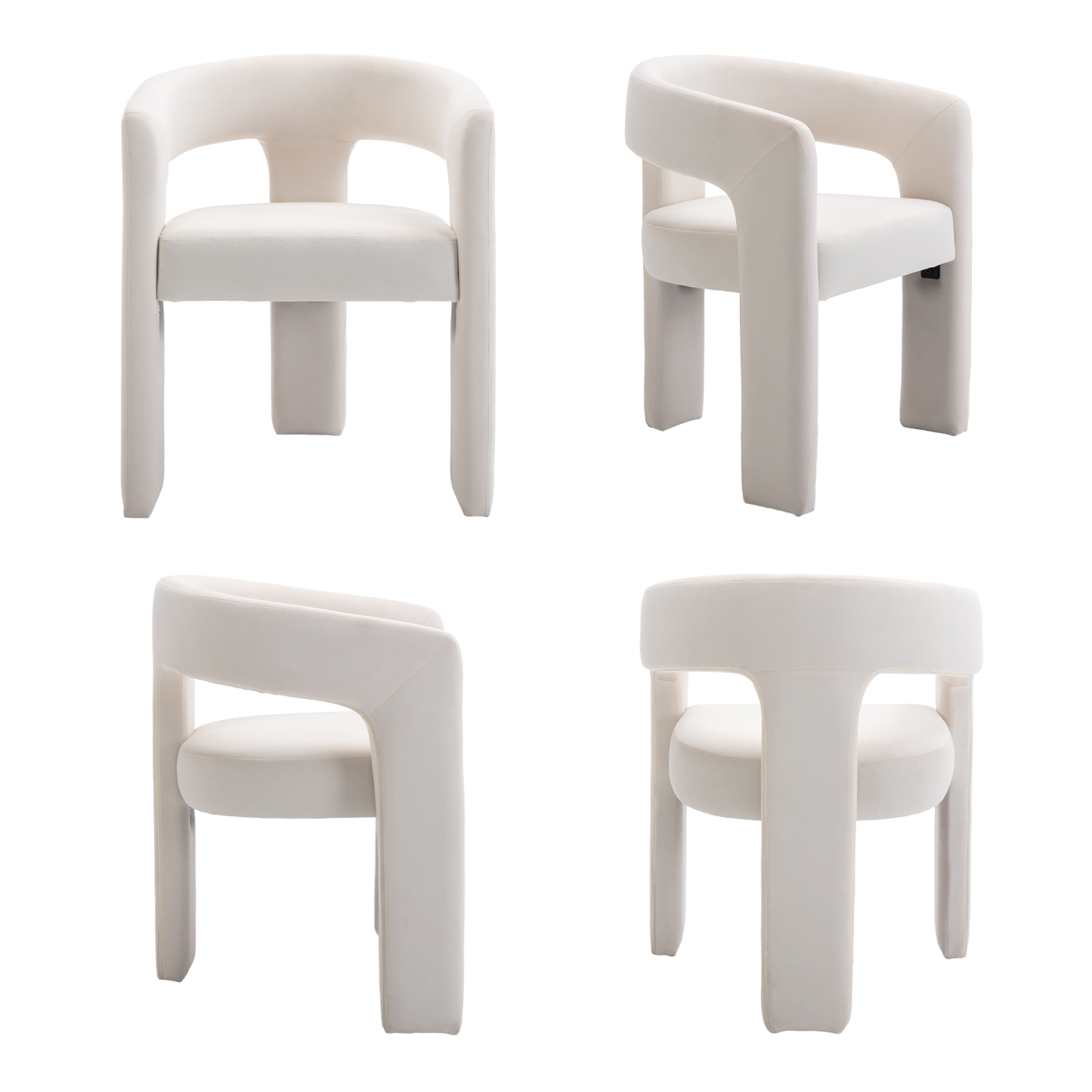 Clark 39" Round Dining Table Set for 4