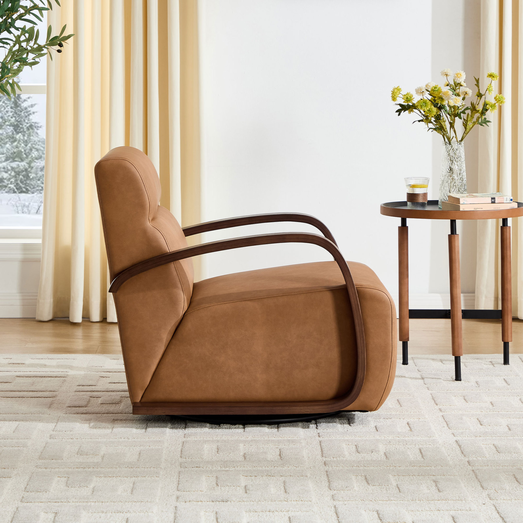 Soren Swivel Lounge Armchair