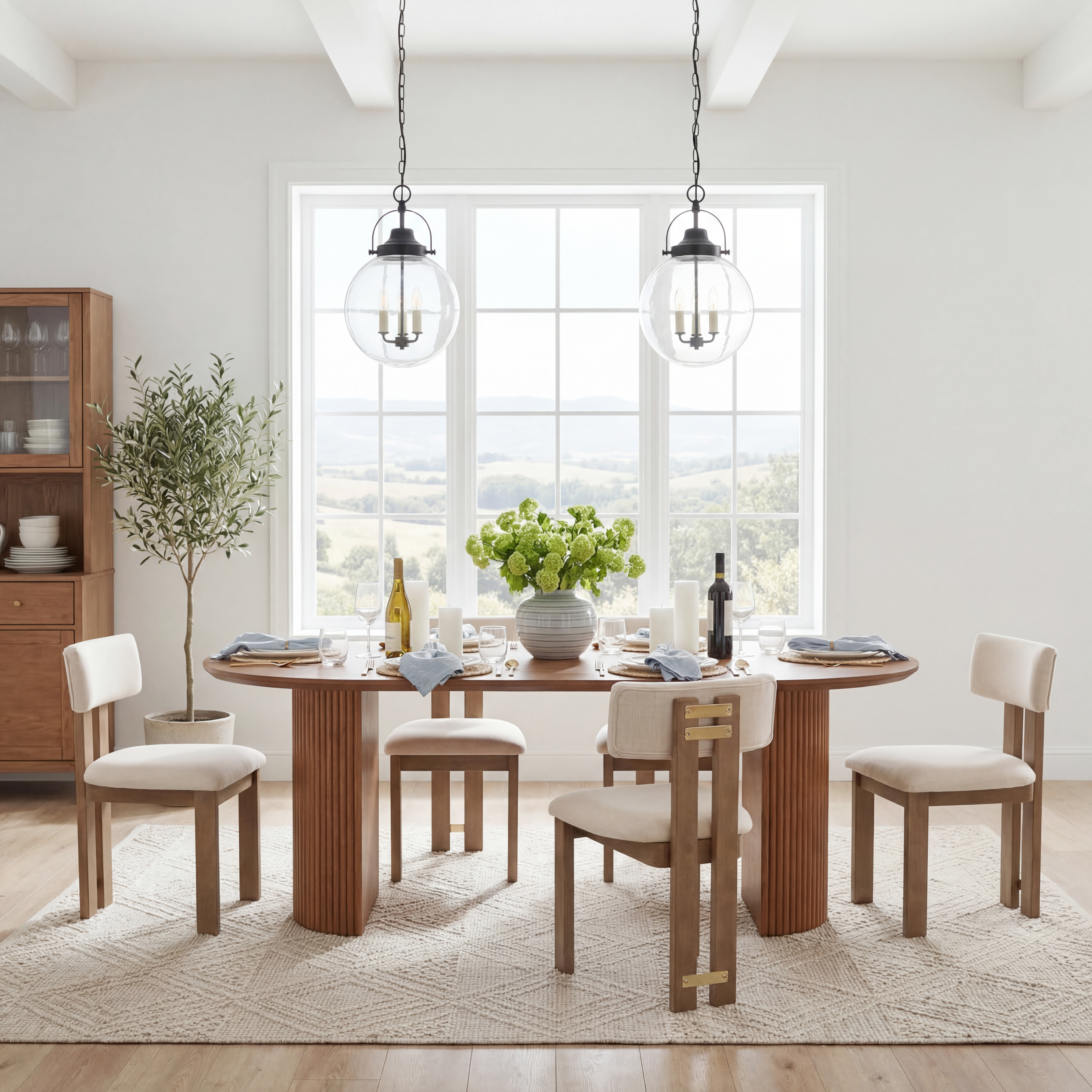 Griid Dining Chairs (Set of 2) - Modern Solid Wood Dining Chairs